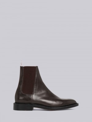 Thom Browne Box Calf Classic Wingtip Men Boots Brown | BGH34C74920