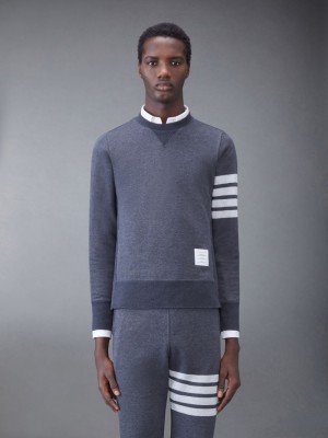 Thom Browne Classic Loopback 4-Bar Men Sweatshirts Grey | MUB70S69213