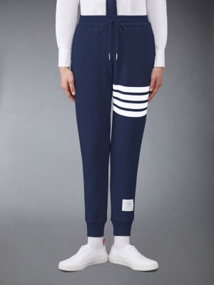 Thom Browne Classic Loopback 4-Bar Women Sweatpants Blue | IKB87B12367