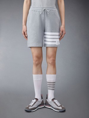 Thom Browne Classic Loopback 4-Bar Women Shorts Grey | WZA80D34167