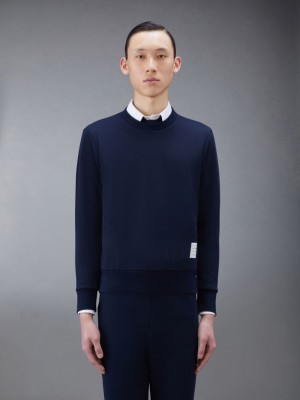 Thom Browne Classic Loopback Stripe Men Pullover Blue | XLQ71Y62312