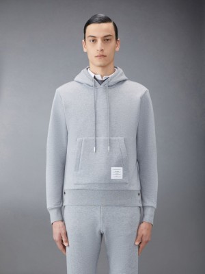 Thom Browne Classic Loopback Stripe Men Hoodie Grey | CCQ50S84275