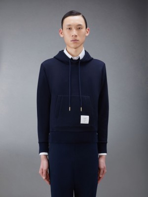 Thom Browne Classic Loopback Stripe Men Hoodie Blue | OZM08I50297