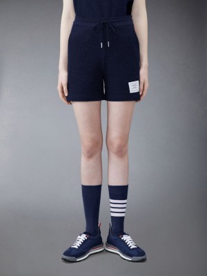 Thom Browne Classic Pique Stripe Women Shorts Blue | DUW51H28696