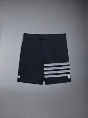 Thom Browne Cotton 4-Bar Classic Bermuda Girls's Shorts Blue | SEI60A97664