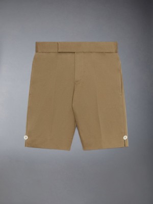 Thom Browne Cotton Twill Bermuda Boys's Shorts Brown | WMH12Y18275