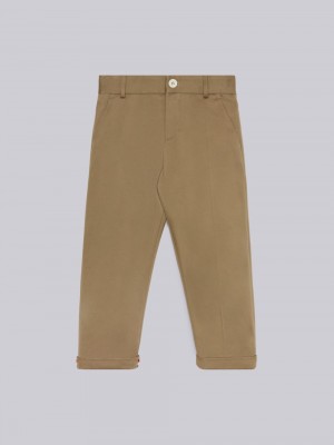 Thom Browne Cotton Twill Chino Boys's Pants Brown | IME40V66764