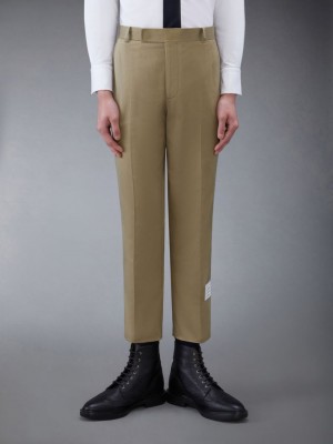 Thom Browne Cotton Twill Chino Men Pants Beige | ETU14T96129