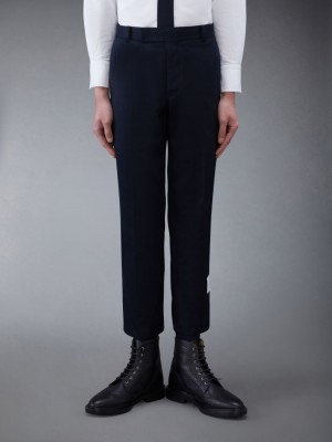 Thom Browne Cotton Twill Chino Men Pants Blue | PYZ46X11198