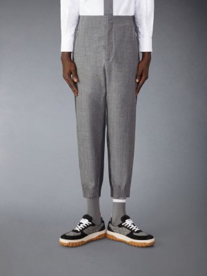 Thom Browne Crispy Wool Tracksuit Men Pants Grey | ROS88L71152