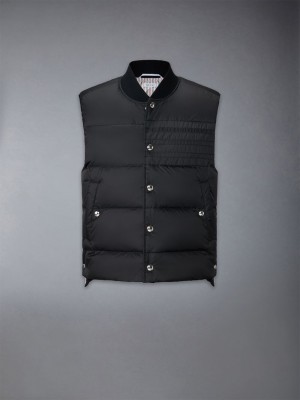 Thom Browne Downfilled 4-bar Ski Men Vest Black | SXO51F87893