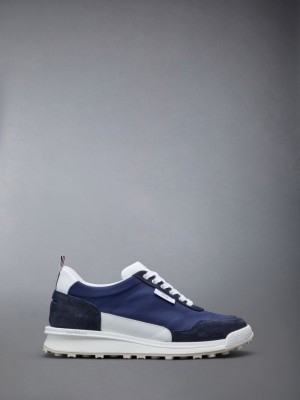 Thom Browne Eco Nylon Alumni Men Sneakers Blue | SSY93L60436