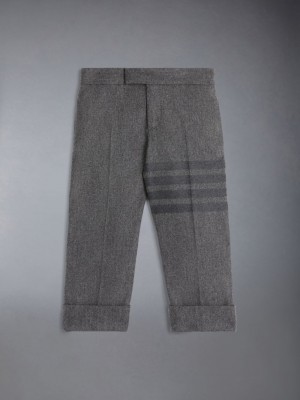 Thom Browne Flannel 4-Bar Classic Boys's Pants Grey | ILM63A40416