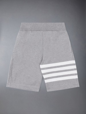 Thom Browne Medium Classic Cotton Loopback Jersey Engineered 4-Bar Sweat Girls's Shorts Grey | LKL73V30004