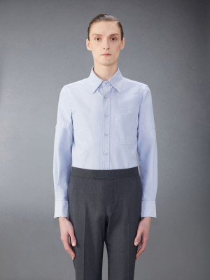 Thom Browne Oxford Armband Men Shirts Blue | NYX07T17394