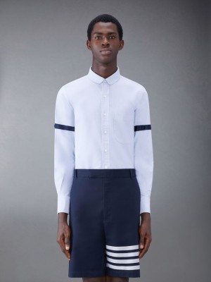 Thom Browne Oxford Armband Men Shirts Blue | IVS60B42019