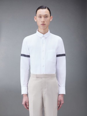 Thom Browne Oxford Armband Men Shirts White | LJO35K28739