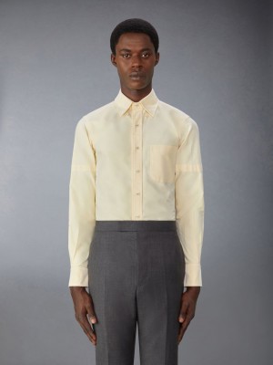 Thom Browne Oxford Armband Men Shirts Yellow | NBK63Y70002