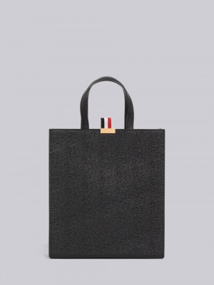 Thom Browne Pebble Grain Leather Small Multifunctional Backpack Men Tote Bags Black | QLC38U92339