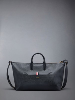 Thom Browne Pebble Grain Medium Women Duffle Bags Black | TDC18E35823