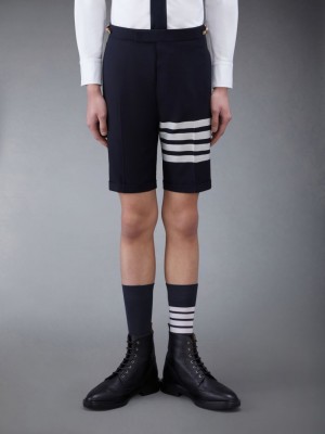 Thom Browne Plain Weave 4-Bar Low Rise Men Shorts Blue | MUH06E88639