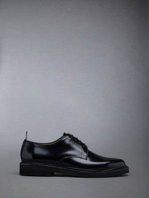 Thom Browne Polished Calf Uniform Women Oxford Shoes Black | VPK18D96301