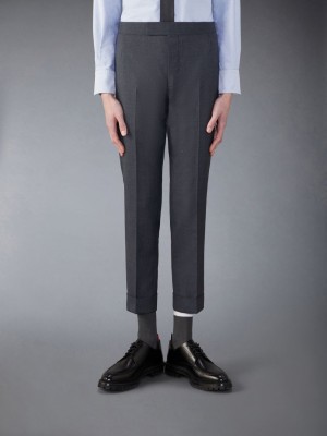 Thom Browne School Uniform Mid Rise Skinny Men Pants Grey | EDR49K61776