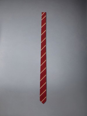 Thom Browne Stripe Mogador Classic Men Ties Red | MVP08U81806