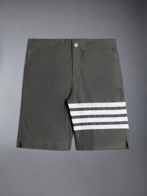 Thom Browne Swim Tech 4-Bar Board Boys's Shorts Grey | TBI16E66101