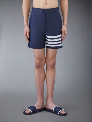 Thom Browne Swim Tech 4-Bar Men Boardshorts Blue | RTC14V20337