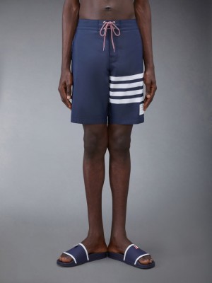 Thom Browne Swim Tech 4-Bar Men Boardshorts Blue | ISW88V78086