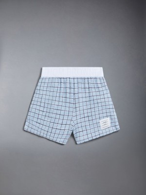 Thom Browne Tweed Jersey Rugby Girls's Shorts Blue | NMG44C35783