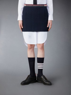 Thom Browne Tweed Mini Women Skirts Blue | NNE22F16391