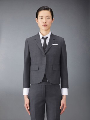 Thom Browne Twill High Armhole Sport Women Coats Grey | LPA27T29533