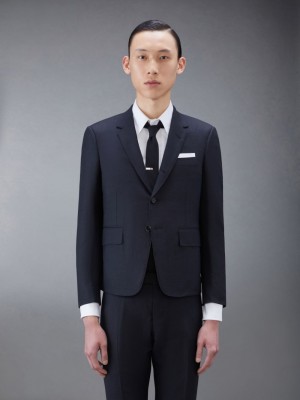 Thom Browne Twill High Armhole Suit and Tie Men Coats Grey | MDG31U57567