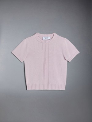 Thom Browne Wool Knit Boys's T Shirts Pink | KWB61Z22435