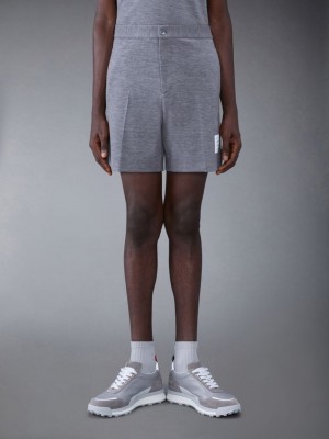 Thom Browne Wool Midi Men Shorts Grey | SCP89T48927