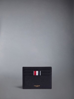 Thom Browne pebbled-leather Men Card Case Black | GPA02L42107