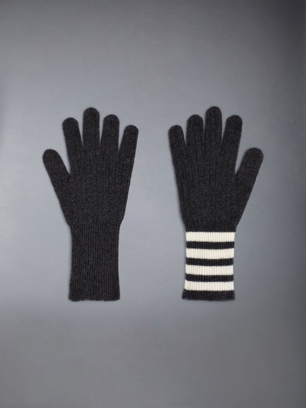 Thom Browne 4-Bar Cashmere Women Gloves Grey | TNY42F26421