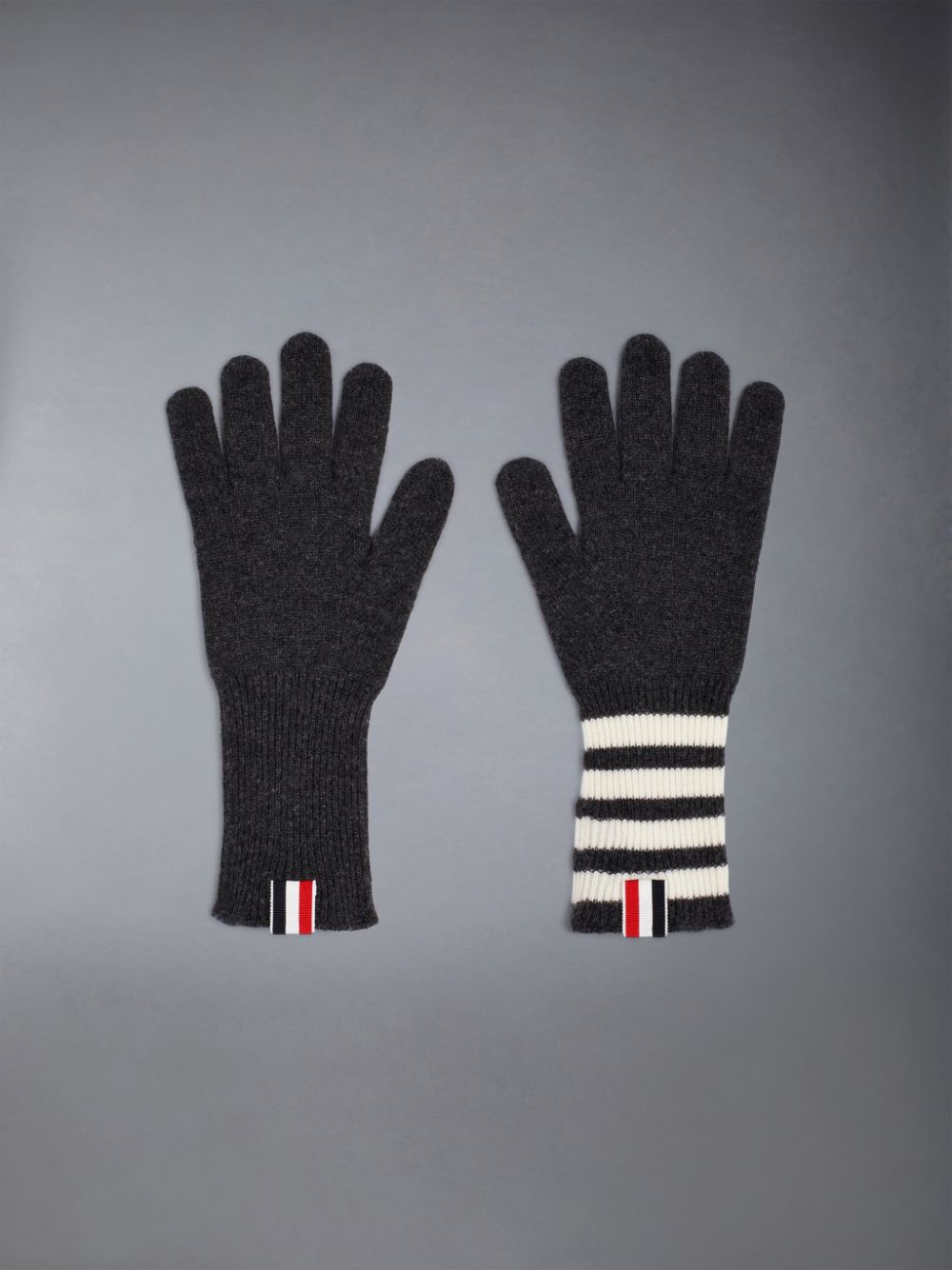 Thom Browne 4-Bar Cashmere Women Gloves Grey | TNY42F26421