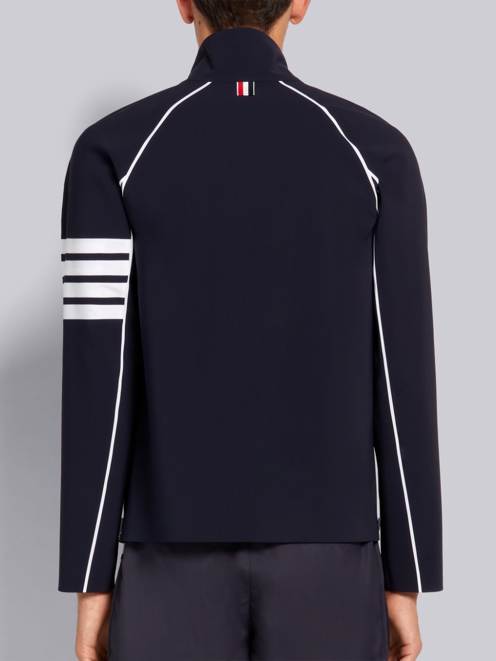 Thom Browne 4-Bar Compression Zip-Up Men Jackets Navy | IPY38X96942