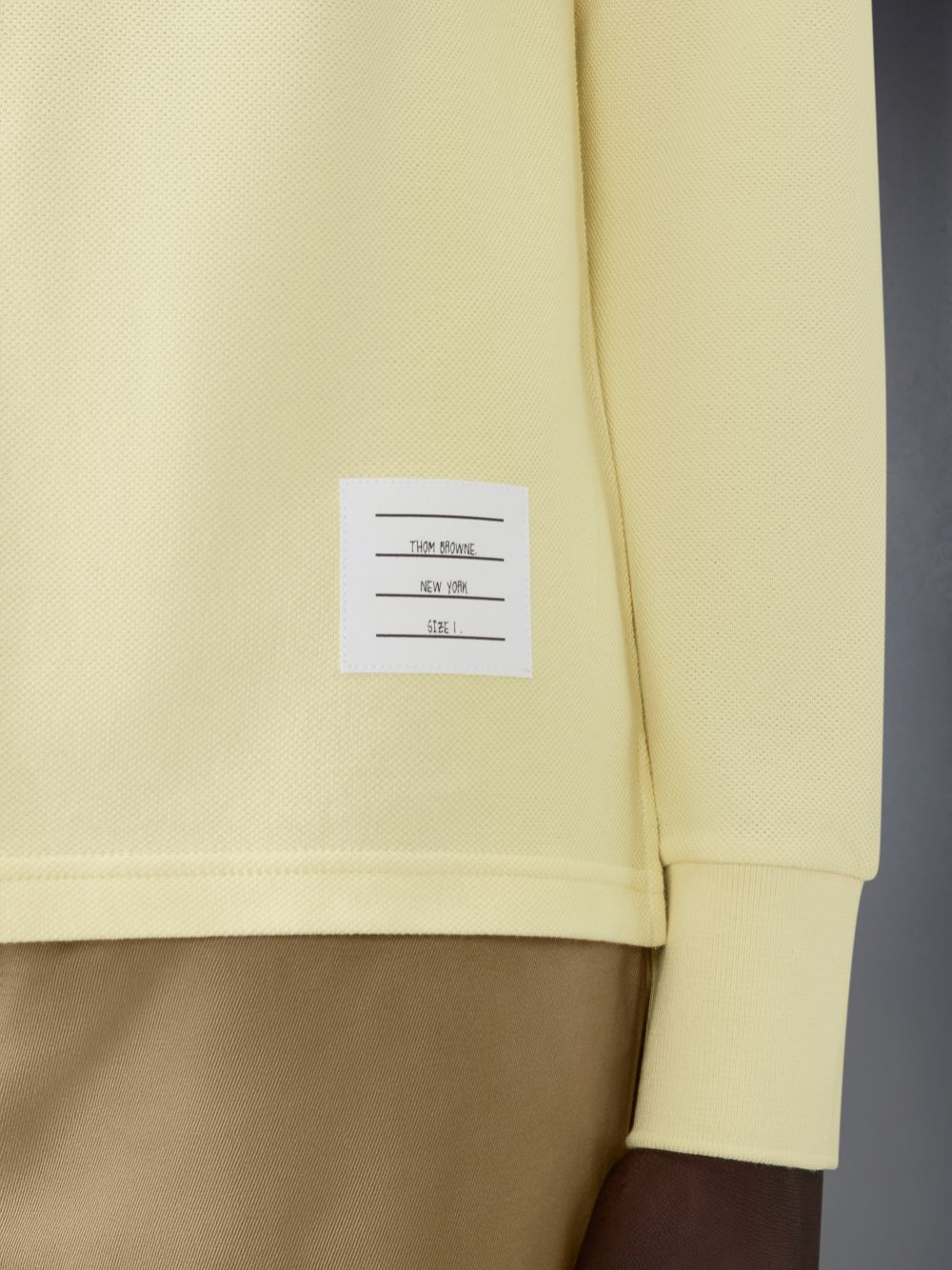 Thom Browne 4-Bar long-sleeve Men Polo Shirt Yellow | NPI67H88063