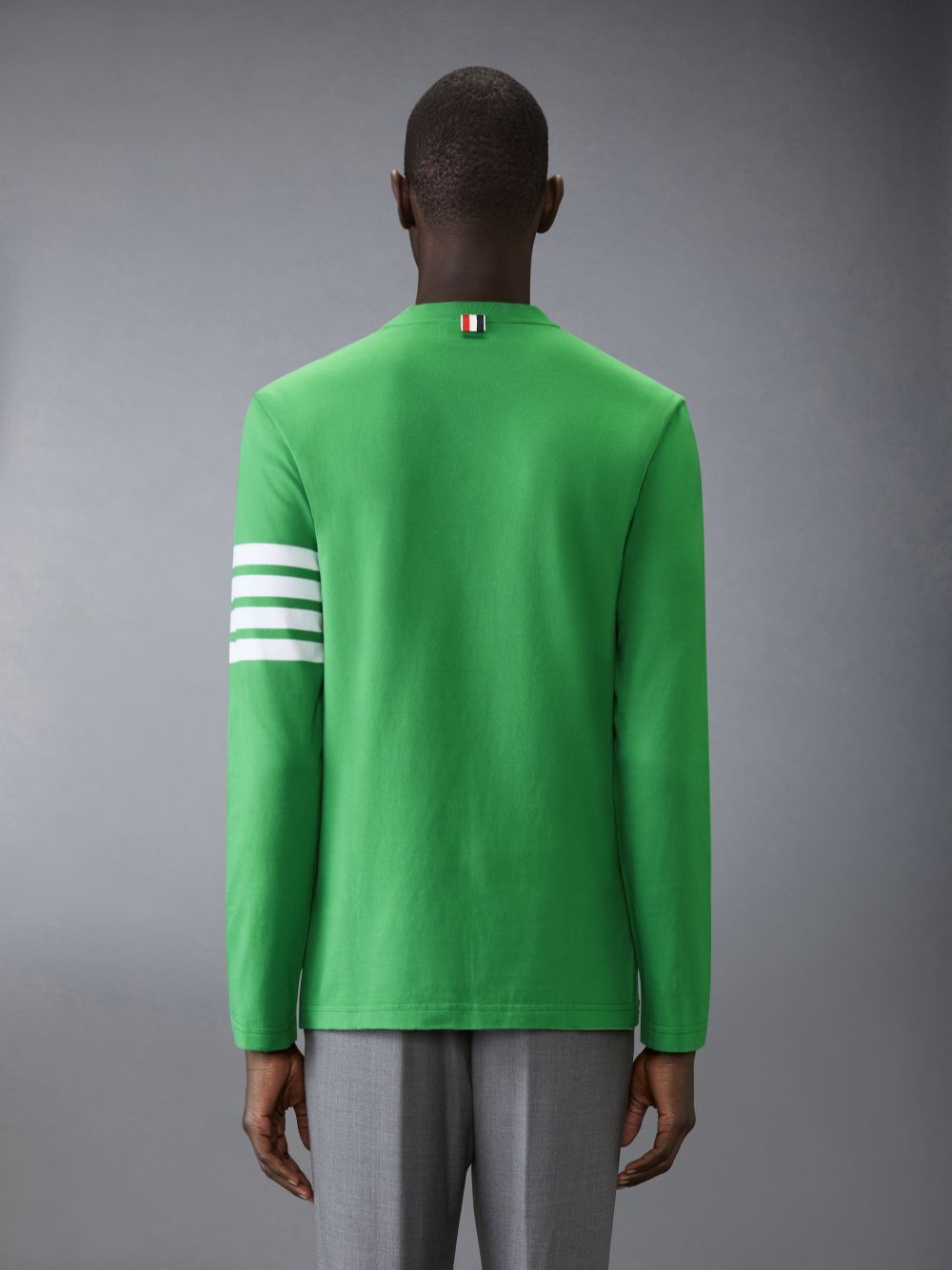 Thom Browne 4-Bar long-sleeve Men T Shirts Green | JXK01X99300