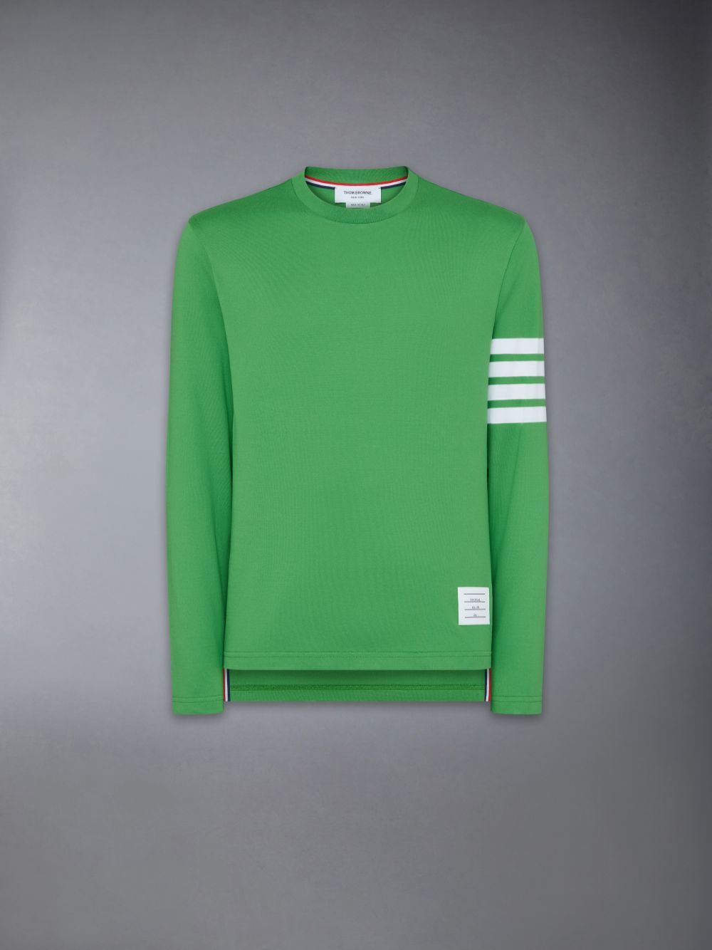 Thom Browne 4-Bar long-sleeve Men T Shirts Green | JXK01X99300