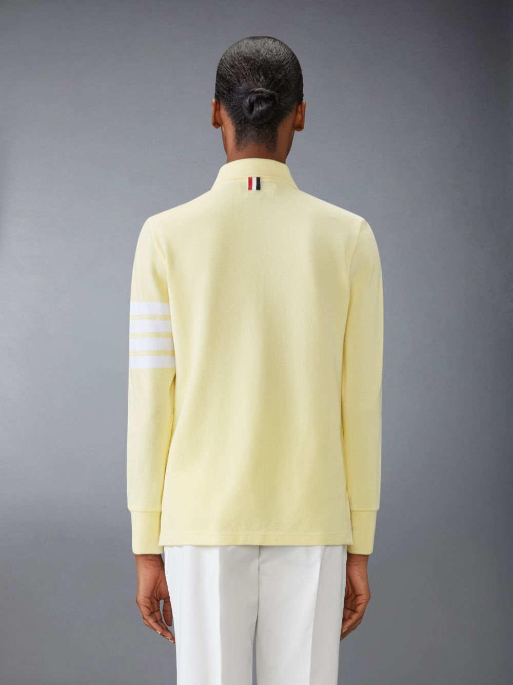 Thom Browne 4-Bar long-sleeved Women Polo Shirt Yellow | SHR19B78092