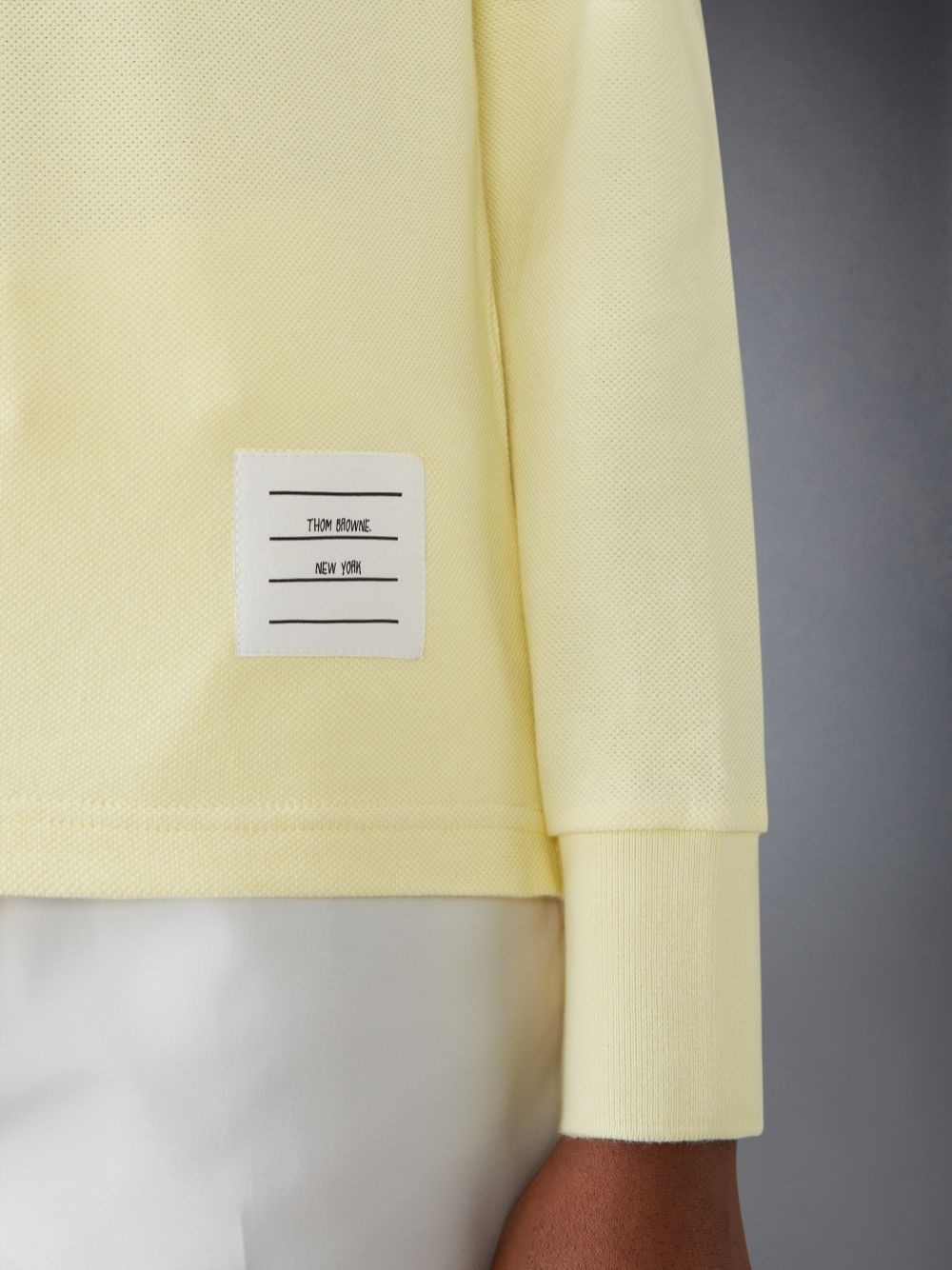 Thom Browne 4-Bar long-sleeved Women Polo Shirt Yellow | SHR19B78092