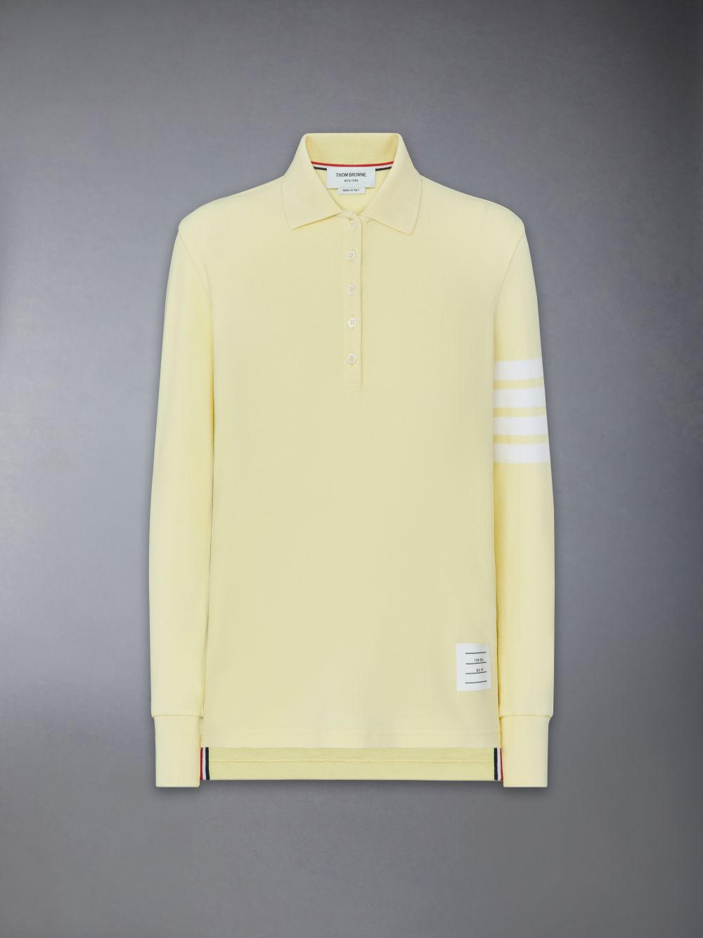 Thom Browne 4-Bar long-sleeved Women Polo Shirt Yellow | SHR19B78092