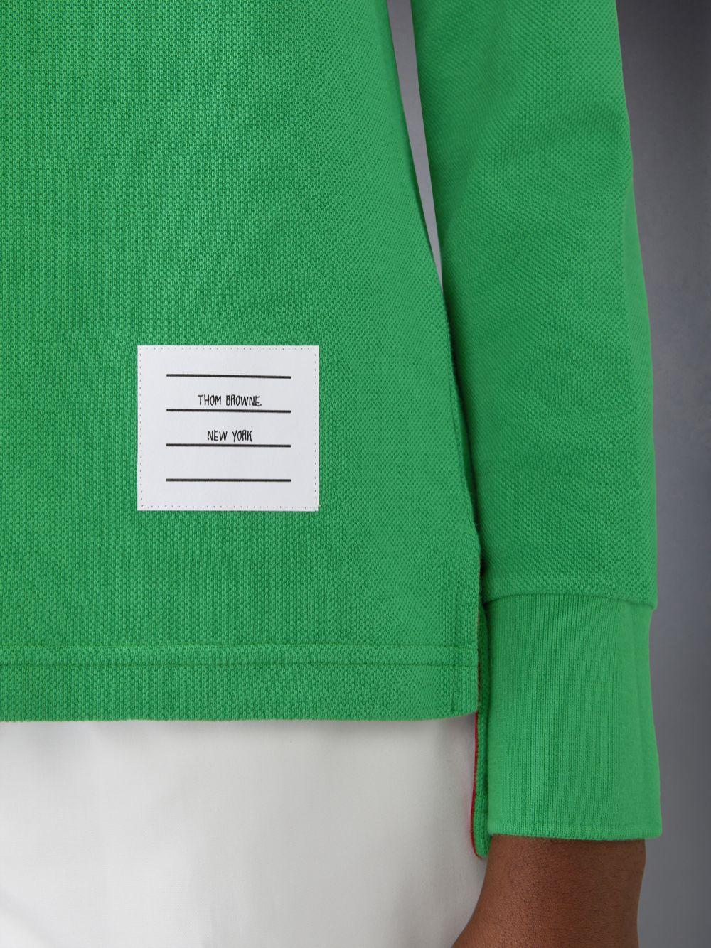 Thom Browne 4-Bar long-sleeved Women Polo Shirt Green | AGX16U19522