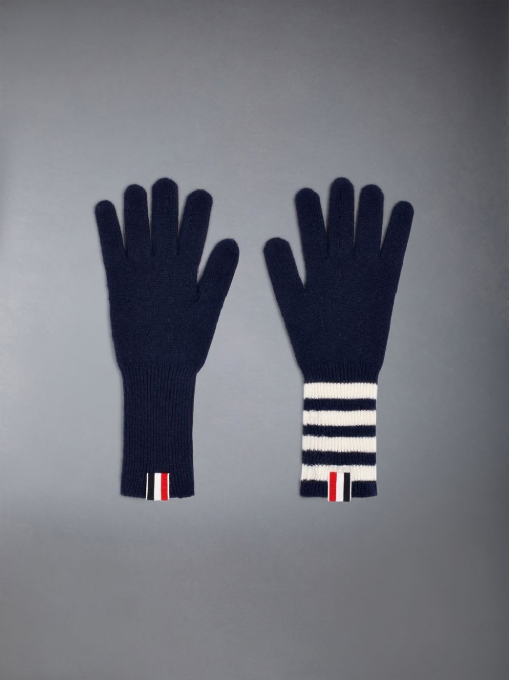 Thom Browne 4 Bar cashmere Men Gloves Blue | ANY34M74653