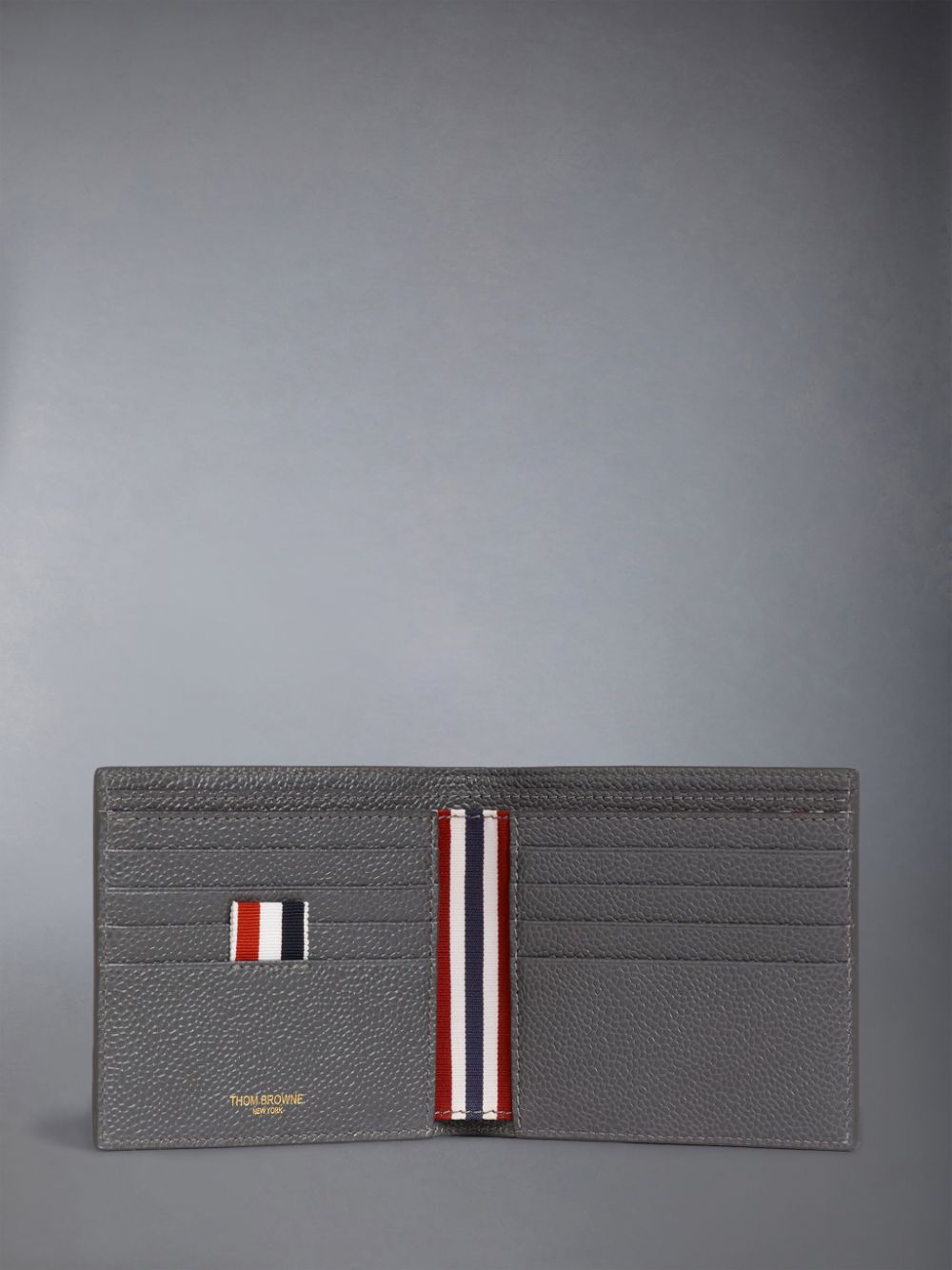 Thom Browne 4-bar stripe bifold cardholder Men Wallets Grey | RZN97Y04224